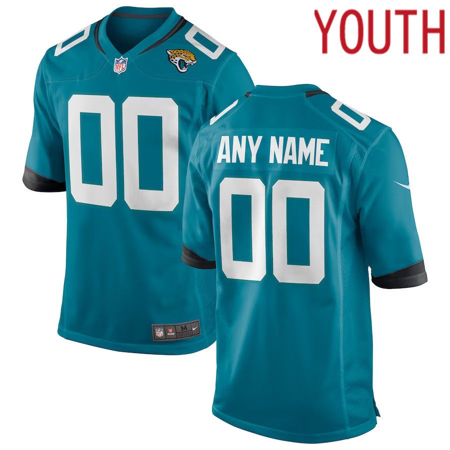 Youth Jacksonville Jaguars Nike Teal Custom Game NFL Jersey
